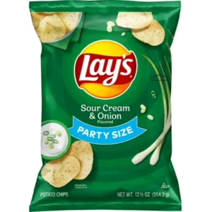 Lay's Sour Cream & Onion Flavored Potato Chips, Party Size
