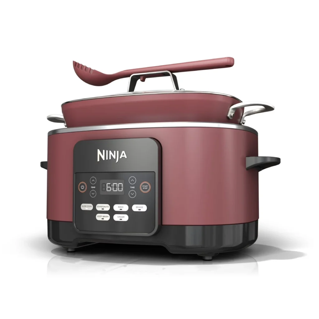 Ninja Foodi Possible 10-in-1 8.5 Qt Programmable Multi-Cooker w/ Triple Fusion Heat Technology, MC1000WM Cherry Tarte Red