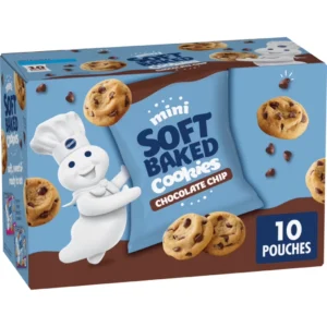Pillsbury Mini Soft Baked Cookies, Chocolate Chip, Snack Bags