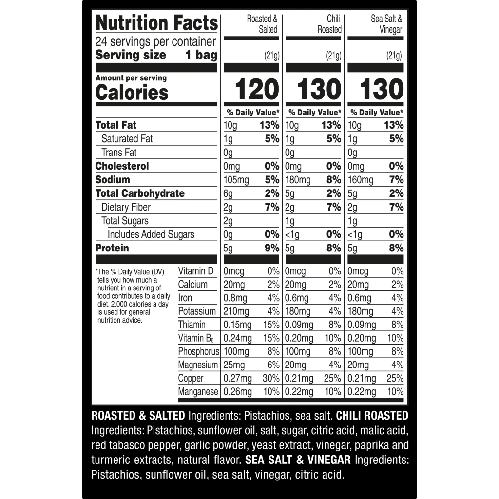 Wonderful Pistachios No-Shell Variety Pack — 0.75 oz × 24 Bags - Image 3